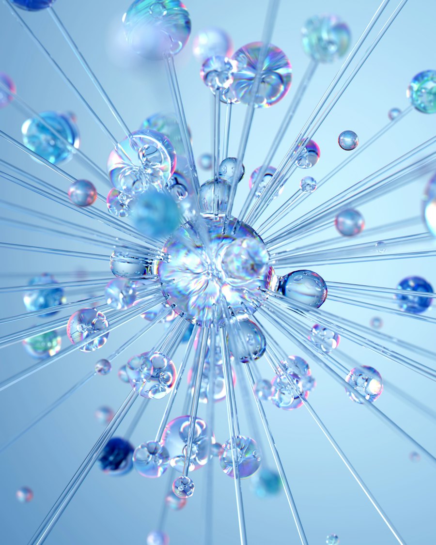 Network of connected nodes representing multiple AI agents working together