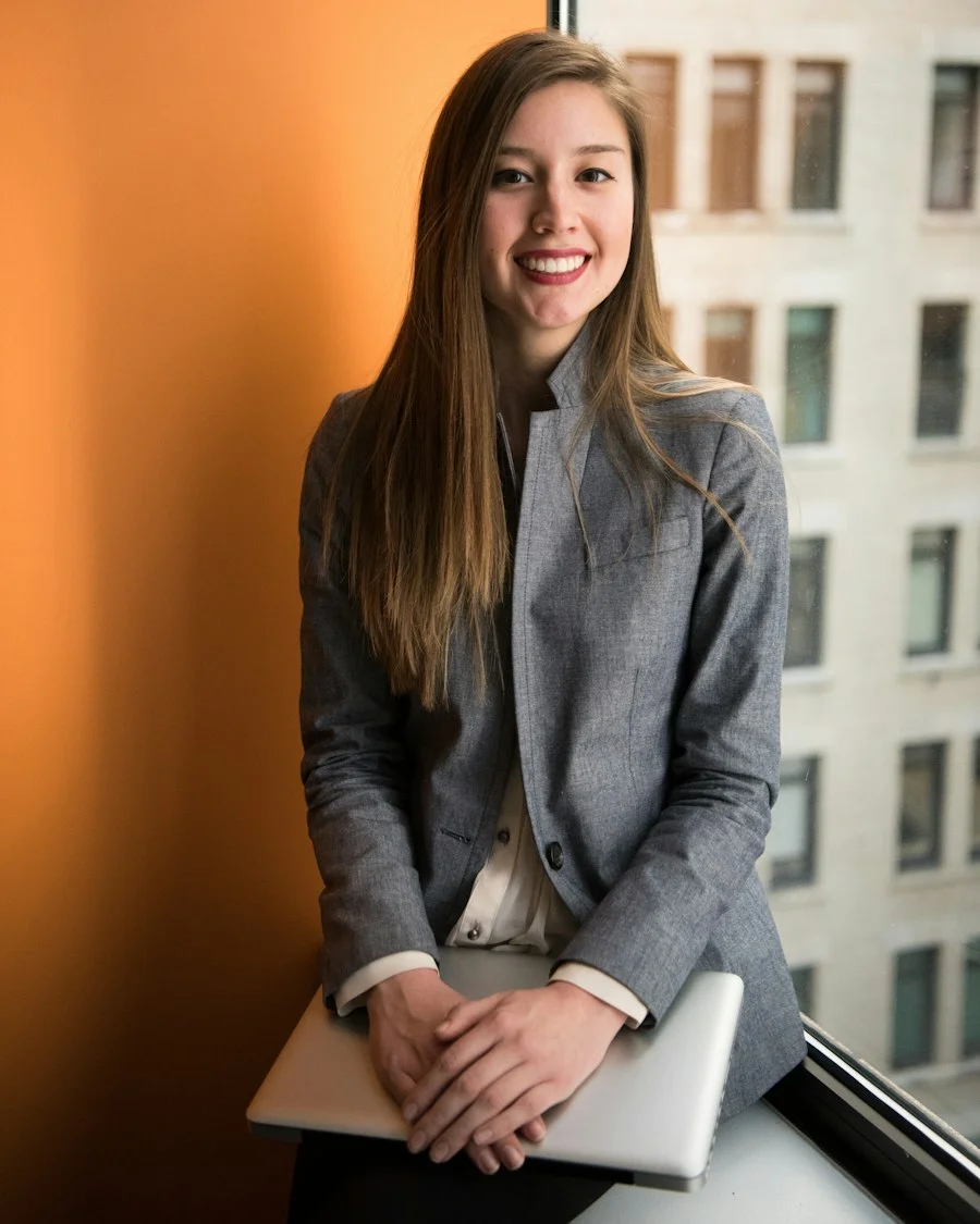 Blockchain consultant in a modern office