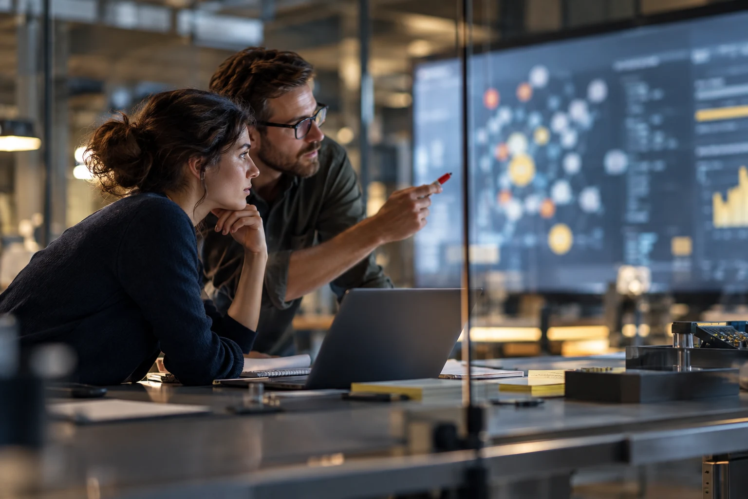 Team validating a trial migration on large monitors